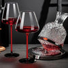 Image of Rotating Decanter Set With 2 Bordeaux Red Wine Glasses