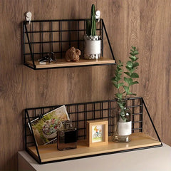 1pc Metal Storage Rack Minimalist Wall Mounted Storage Rack For Home