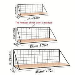 1pc Metal Storage Rack Minimalist Wall Mounted Storage Rack For Home