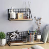 Image of 1pc Metal Storage Rack Minimalist Wall Mounted Storage Rack For Home