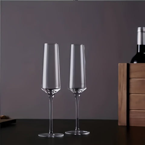 2/4pcs Luxury Crystal Champagne Glasses