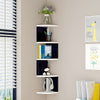 Image of Black and White 5-Tier Corner Shelf