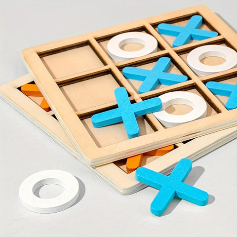 Wooden XO Well Shaped Chess For Children's Puzzle