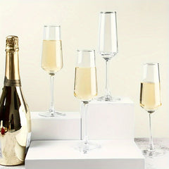 2/4pcs Luxury Crystal Champagne Glasses