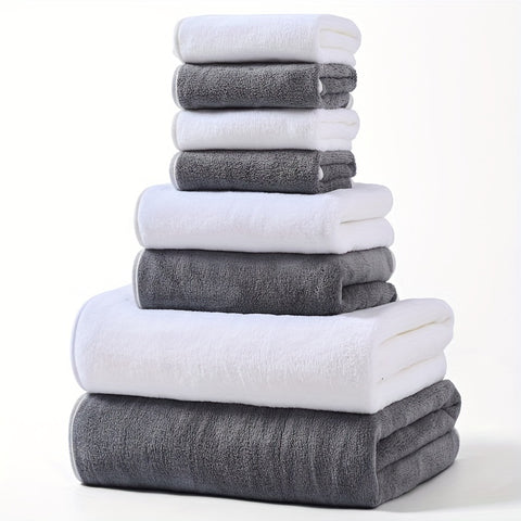 Ultra-Soft 8pcs Polyester Towel Set