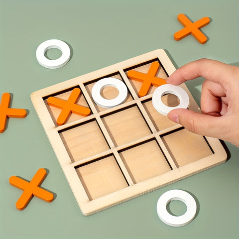 Wooden XO Well Shaped Chess For Children's Puzzle