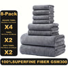 Image of Ultra-Soft 8pcs Polyester Towel Set