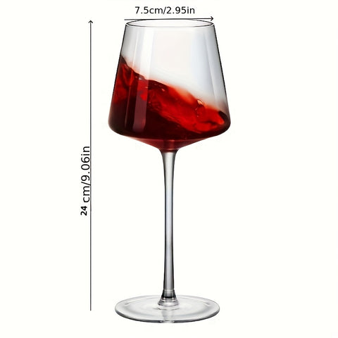 1pc Handcrafted Crystal Burgundy Wine Glass