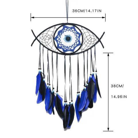 1pc Dream Catchers Handmade Evil Eye Feather Wall Hanging