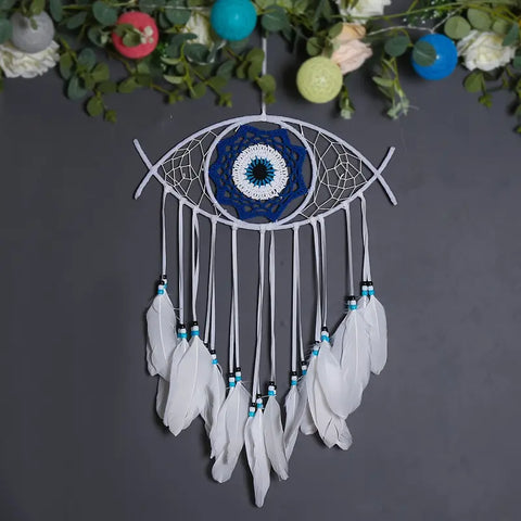 1pc Dream Catchers Handmade Evil Eye Feather Wall Hanging