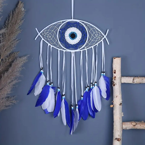 1pc Dream Catchers Handmade Evil Eye Feather Wall Hanging