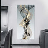 Image of Nordic Abstract Ribbon Canvas Painting