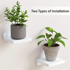 4pcs White Small Floating Shelves