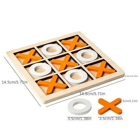 Wooden XO Well Shaped Chess For Children's Puzzle