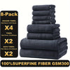 Image of Ultra-Soft 8pcs Polyester Towel Set