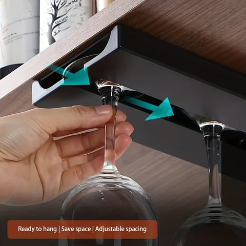 Easy-Install Wall-Mounted Wine Glass Holder