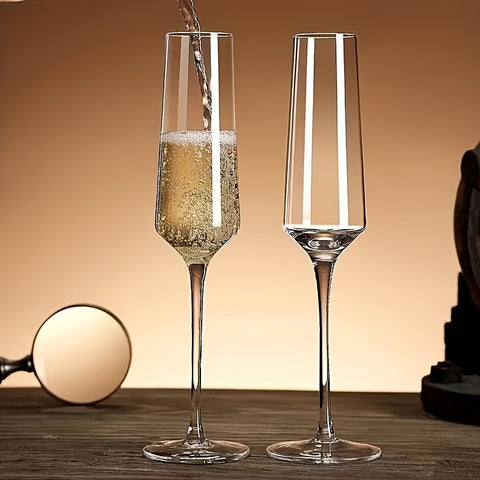 2/4pcs Luxury Crystal Champagne Glasses