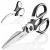 Image of Kitchen Shears by Gidli - Lifetime Replacement Warranty- Includes Seafood Scissors As a Bonus - Heavy Duty Stainless Steel Multipurpose Ultra Sharp Utility Scissors. - Gidli