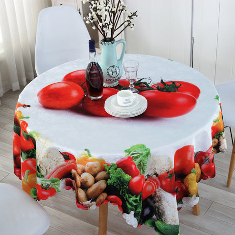 Round Tablecloths Fresh Vegetable - Gidli