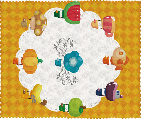 Round Tablecloths Fresh Vegetable - Gidli