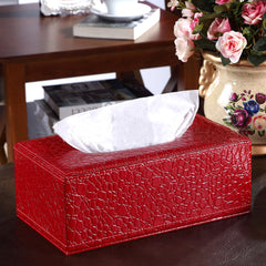 PU Leather Crocodile Pattern Tissue Box - Gidli