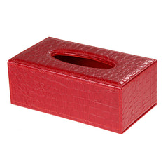 PU Leather Crocodile Pattern Tissue Box