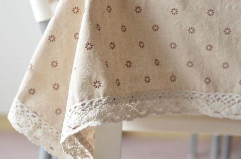 3 Styles Lace Linen Table Cloth - Gidli