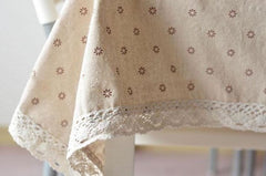 3 Styles Lace Linen Table Cloth