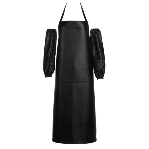 Convenient Faux Leather Chef Apron - Gidli