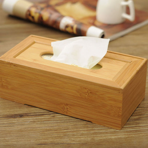 Rustic bamboo tissue box cover - Gidli