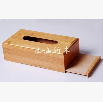 Rustic bamboo tissue box cover - Gidli