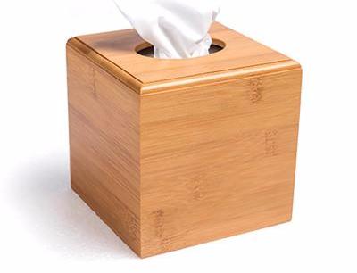 Modern Style Bamboo Square Tissue Box - Gidli