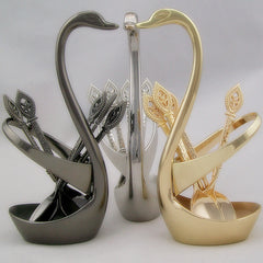 Stainless Swan Shaped Dinnerware Set - Gidli