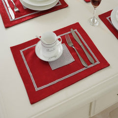 Diamante Table Runner Napkin Pillowcase